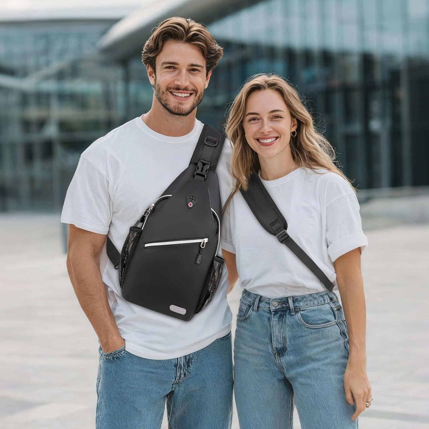 MOSISO Sling Backpack, Multipurpose Crossbody Shoulder Bag Travel Hiking Daypack - Image 7