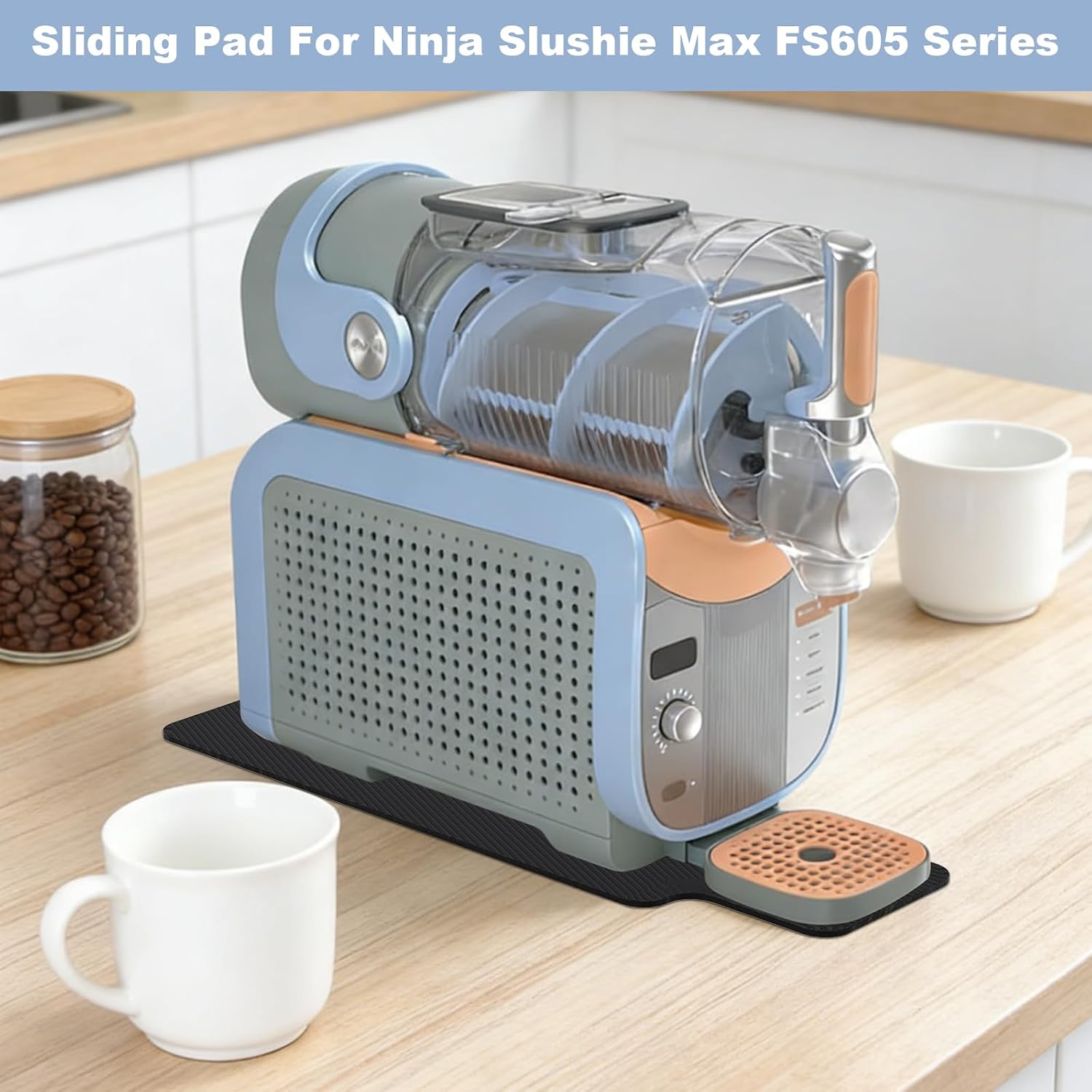 Sliding Pad for Ninja Slushie Max FS605 Series Professional Frozen Drink Machine Quickly Slide Frozen Drink Machine on Table - Accessories for Ninja Drink Maker