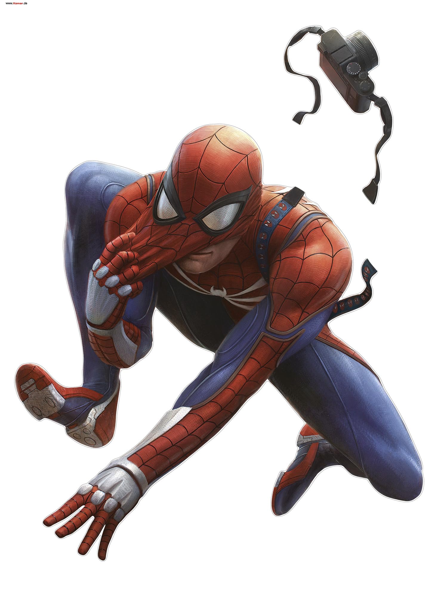 Komar Wall Sticker Marvel Spider-Man Camera Size 50 x 70 cm Children's Bedroom Wall Sticker, Blue, Red, 50 x 70 cm (Breite x Höhe) - Image 2