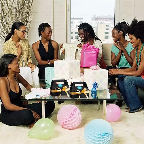 Miniatura 2 de Lainrrew 30 cajas de dulces a dos aguas, pequeñas cajas de regalos de fiesta de Navidad, caja de regalo de papel kraft para decoraciones de fiesta