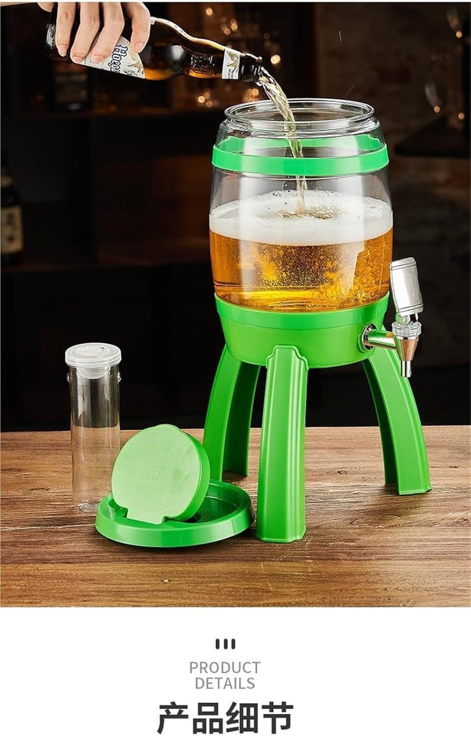 Servidor de Zumo para Fiestas, dispensador de Bebidas para Eventos y Bar en casa, contenedor de Agua Grande, Blanco, 25,5x41,5 cm