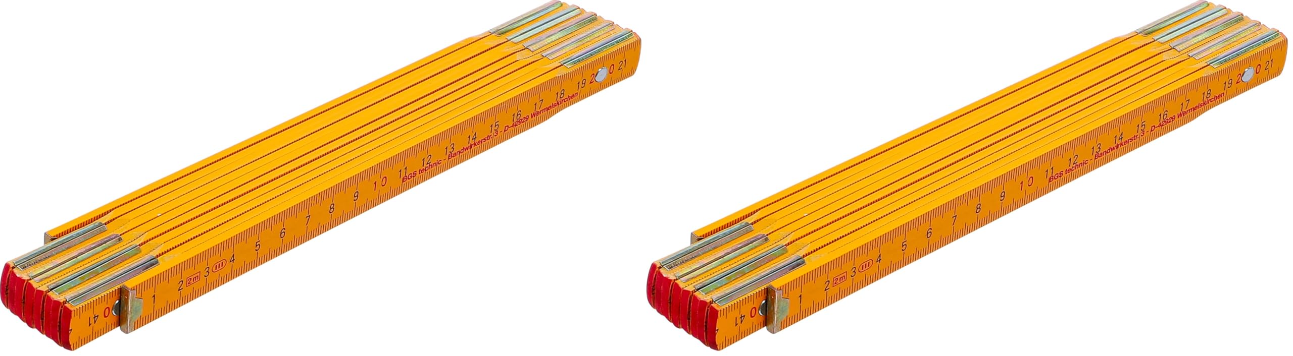 BGS Diy 92051 | Holz-Gliedermaßstab | 2 m (Packung mit 2)