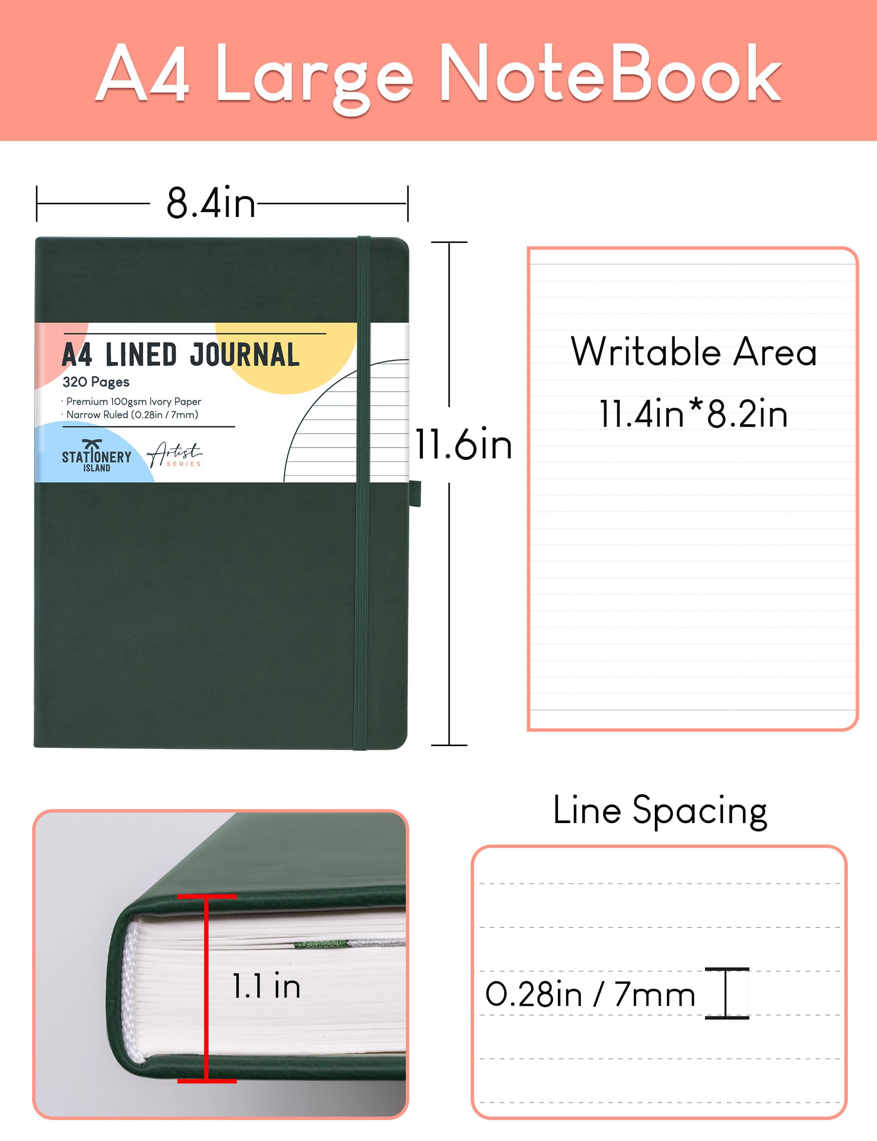 Notebook Con Copertina Rigida Con 160 Pagine Da 100 - Foto 2