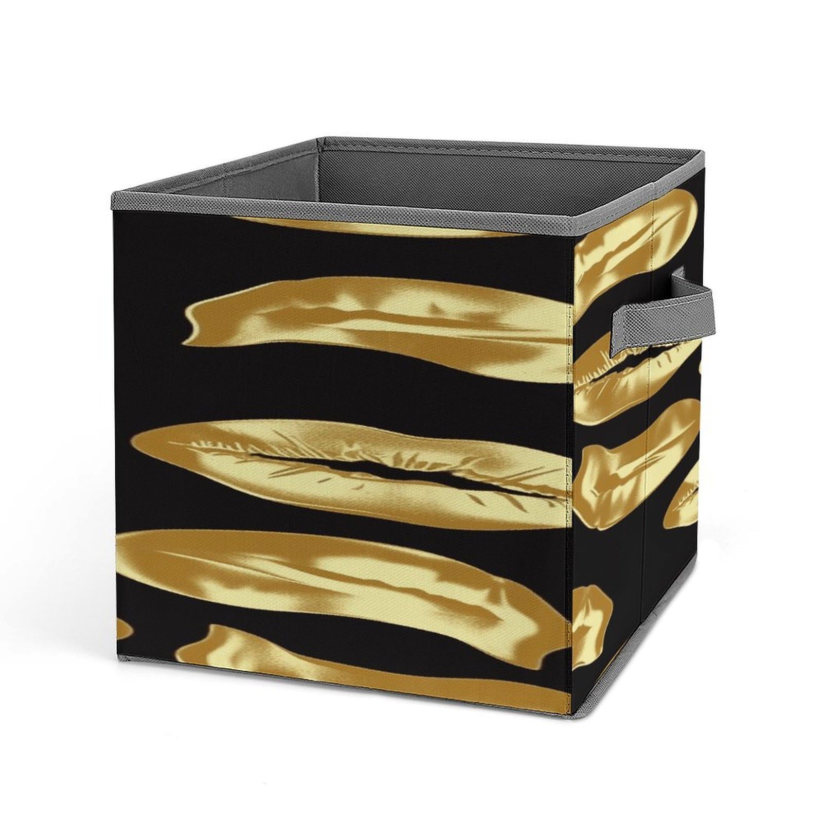 Fekiloot Style Gold Lips Storage Bins Storage Baskets