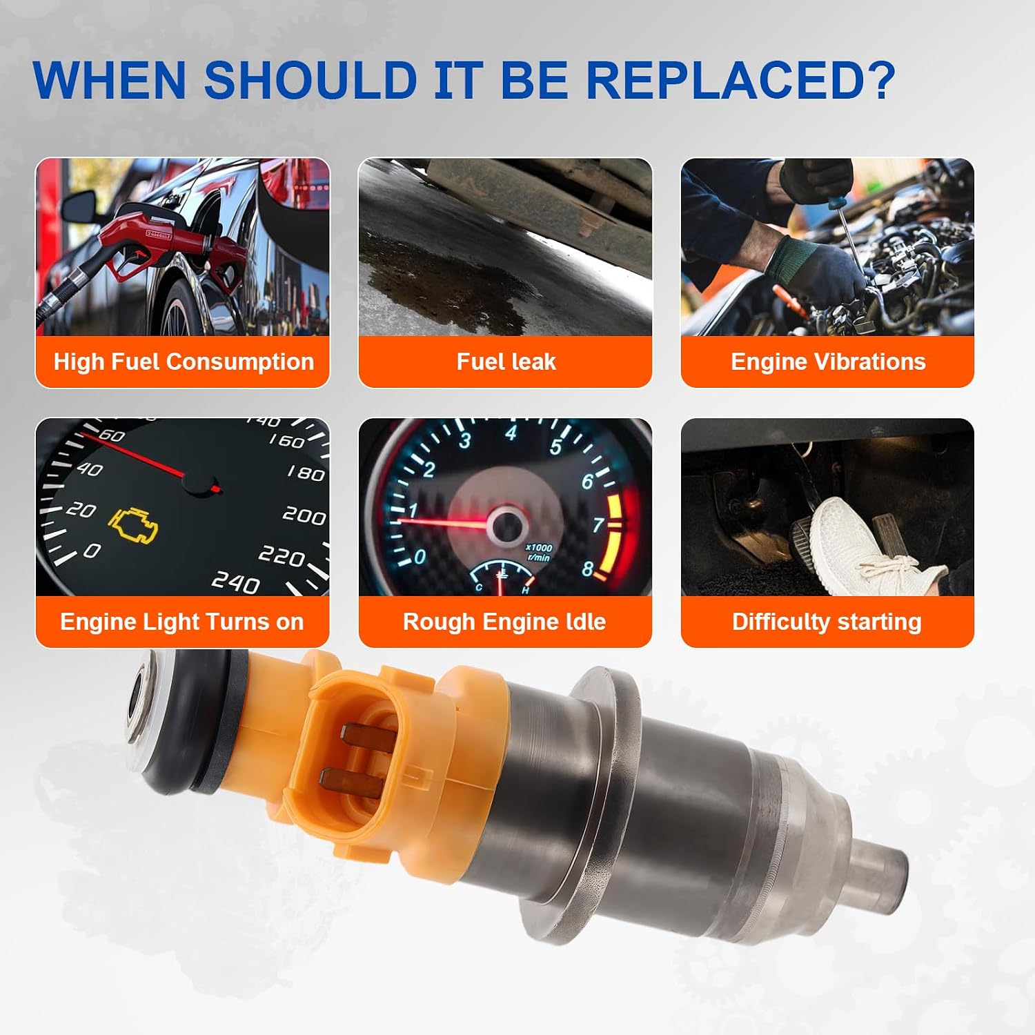 Upgraded 6 Pcs Fuel Injectors For 2003 & up 60V-13761-00-00 60V137610000 Yamaha Outboard HPDI 250 300HP
