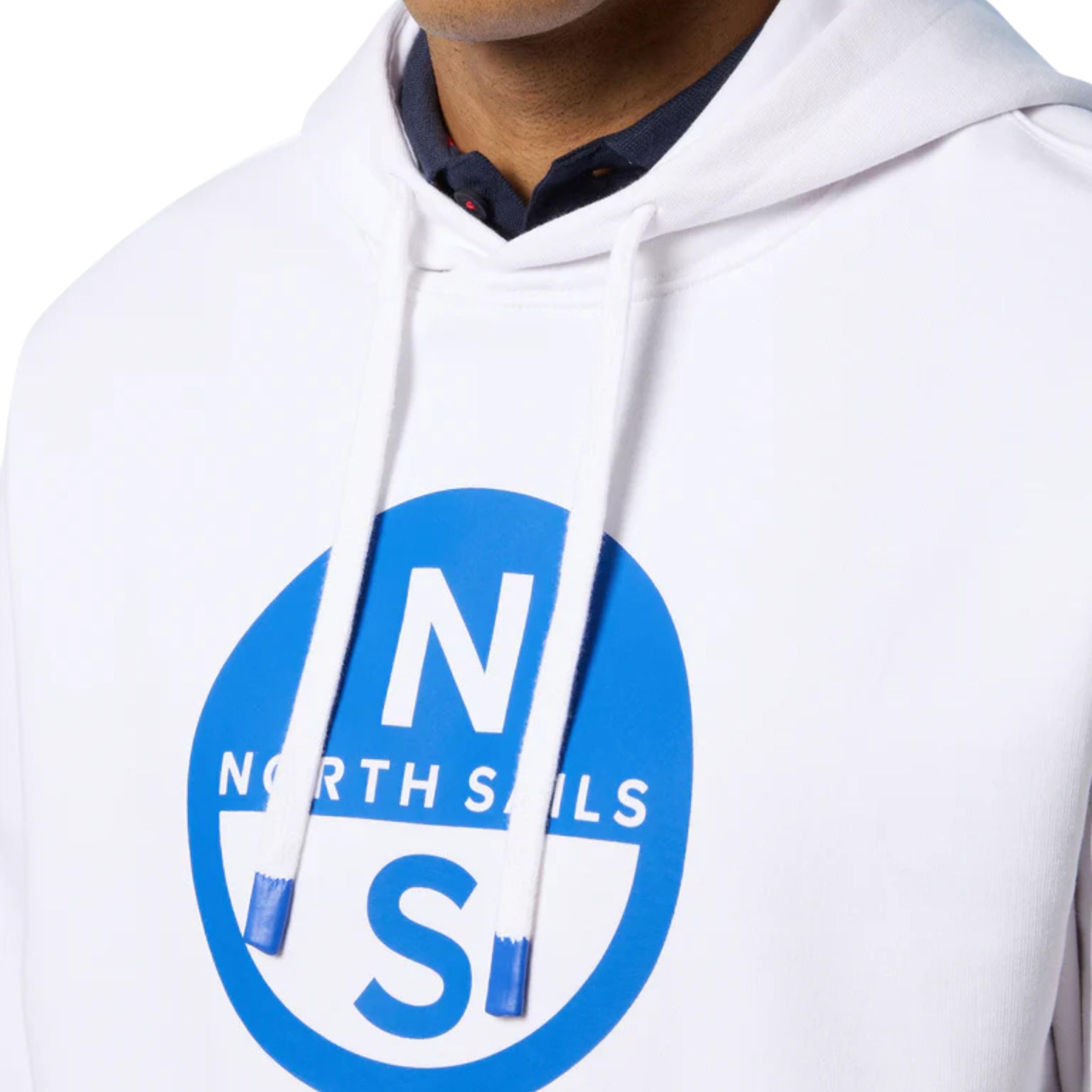 NORTH SAILS Bluza z kapturem z nadrukiem Maxi, biała