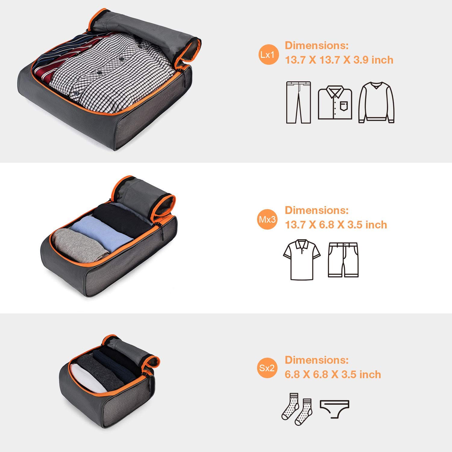 Amazon.co.jp: BAGSMART(バッグスマート) 旅行用 形状を保つパッキング