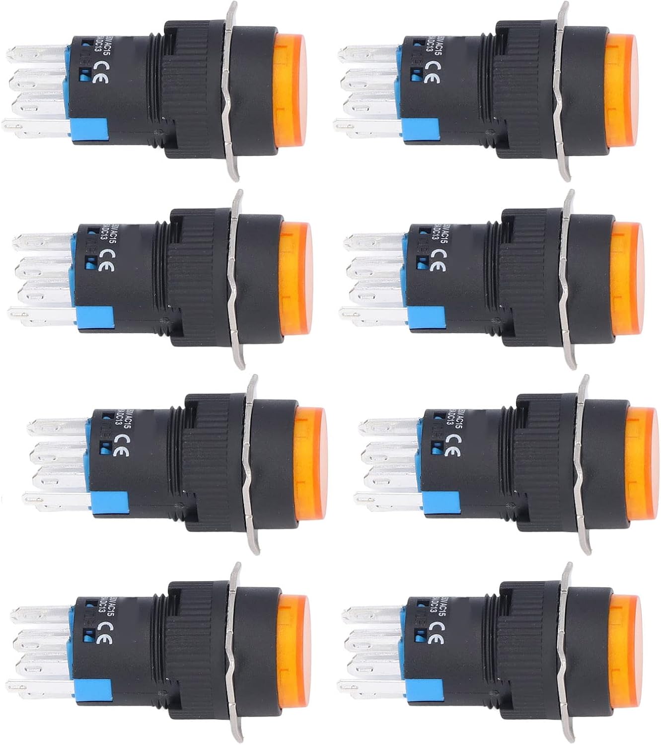 Surfer Low-profile POM Switches – Lofree Japan QZLIBEFUD 8ピンセルフロックスイッチ、瞬間プッシュボタンスイッチ 耐衝撃性 難燃性 24V より良い保護 非酸化 16mm