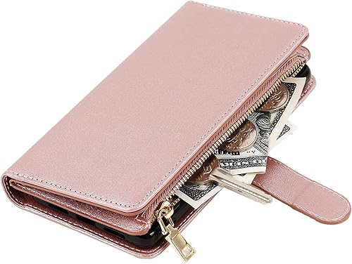 Miniatura 6 de Jaorty Funda para Motorola Moto G Pure (2021)Moto G Power (2022)Moto G Play (2023) Funda tipo cartera, 9 ranuras para tarjetas Collar cruzado