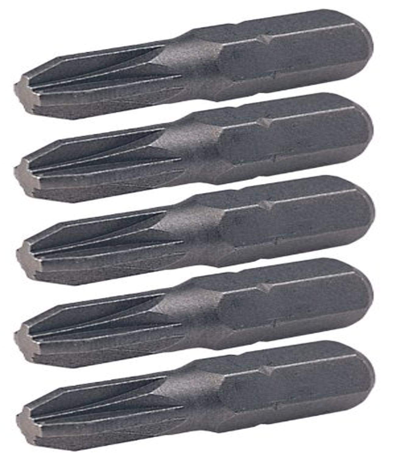 KS Tools 911.2223 PZ2 1/4-inch Pozidriv® Classic Bit (5 Pieces), Silber, Variety pack