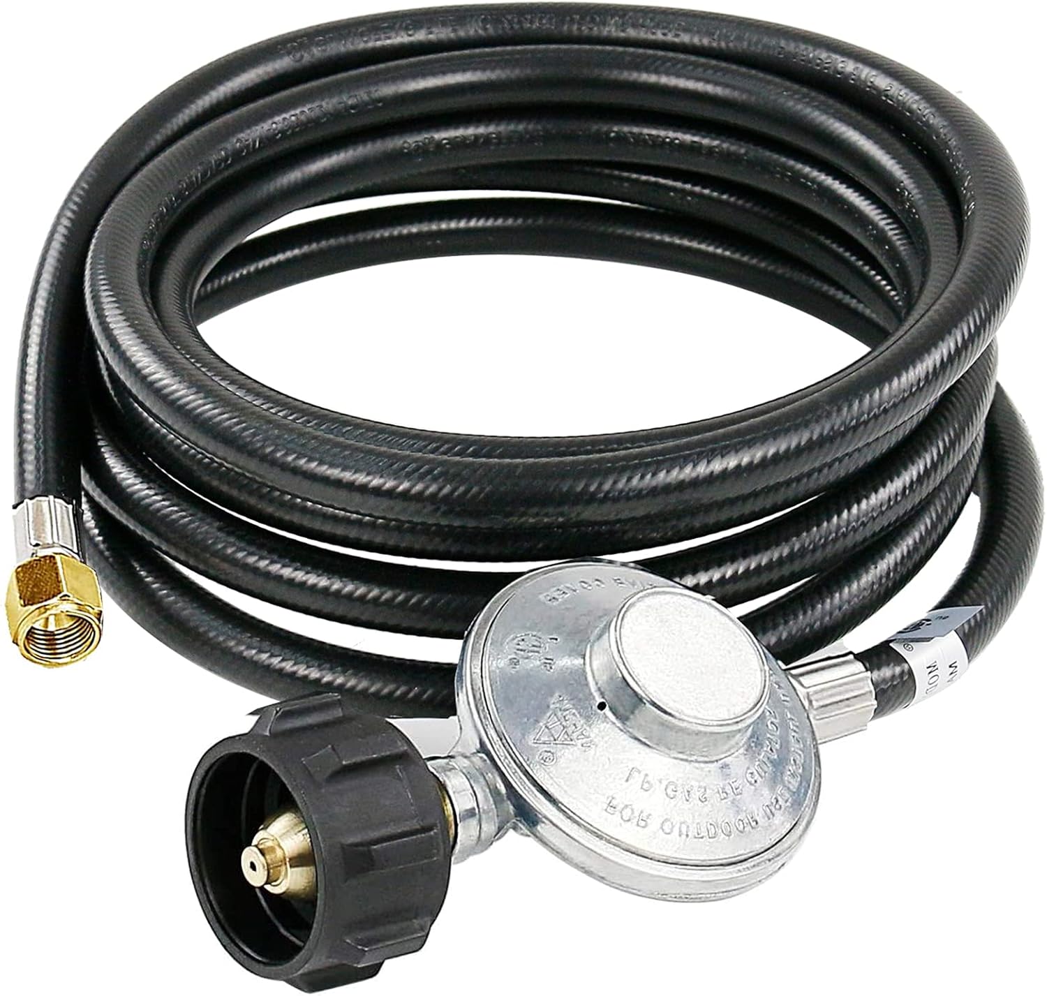 Uniflasy 12FT Propane Hose with Regulator Adapter, Propane Gas Line for