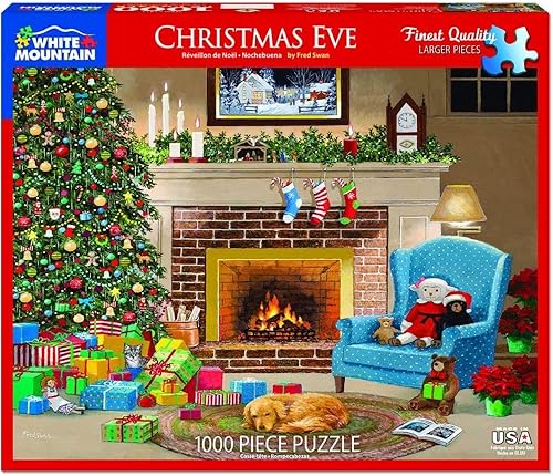 White Mountain Rompecabezas de Nochebuena, rompecabezas de 1000 piezas