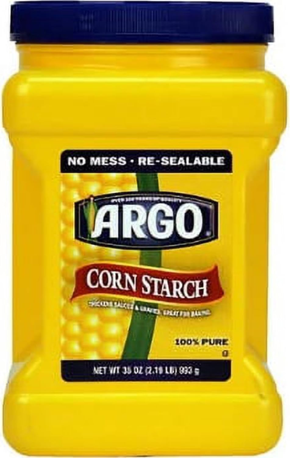 Argo Cornstarch 35oz Case Pack of 4 - Gluten-Free Thickener for Gravies, Sauces & Glazes - Kosher, Made in USA