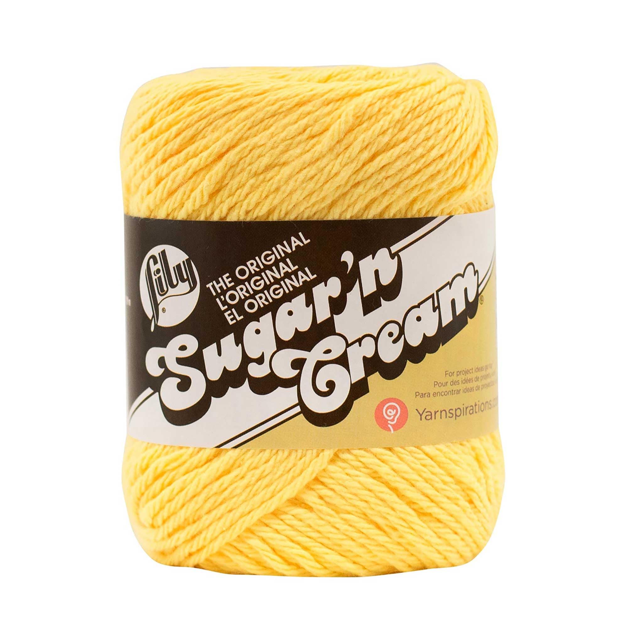 Lily Sugar 'N Cream Yarn-70.9g- Yellow, 2.5 oz