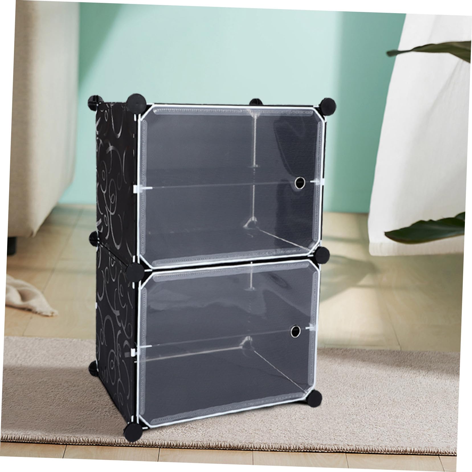 STOBAZA Gardez Votre Maison Bien Rangée Étagère À Chaussures Multicouche pour Porte De Maison Support À Chaussures pour Salon Noir Facile À Assembler