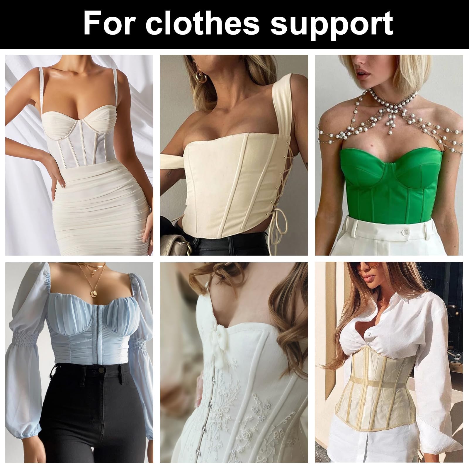 White Polyester Boning For Sewing - 12 Yards 12mm Sew-Through Corset Boning For Wedding Dresses & Bridal Gowns