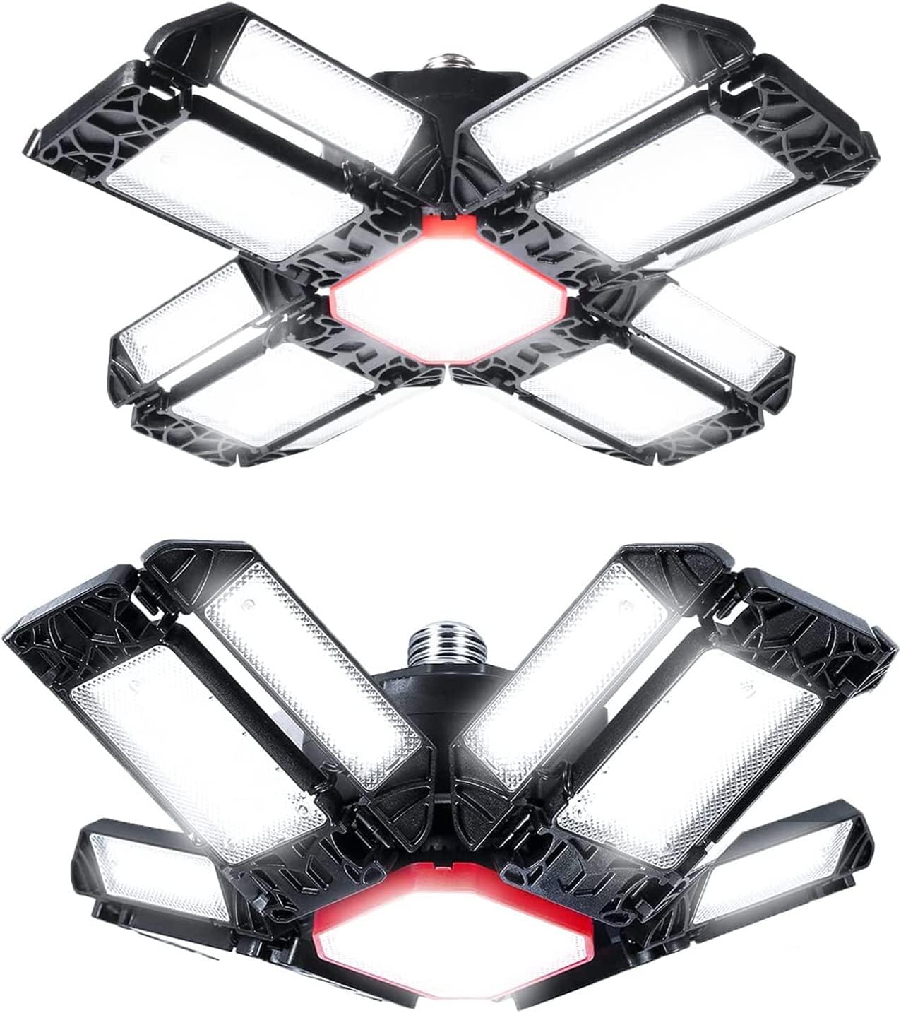 longziming Led Garage Lighting 200W, 2 Pack Garage Light 20000LM 6500K Deformable Lighting