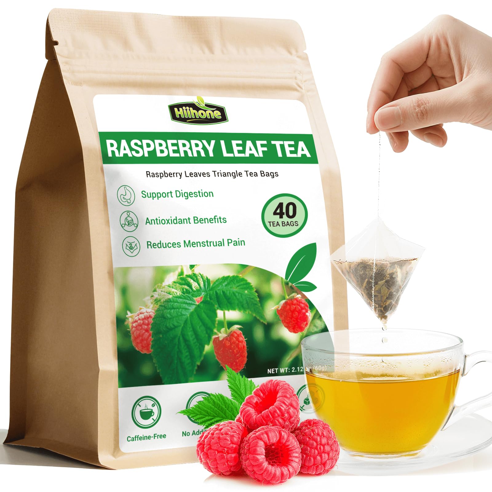 Raspberry Leaf Herbal Tea - 40 Teabags,Raspberry Raspberry Leaf Tea 40 Count