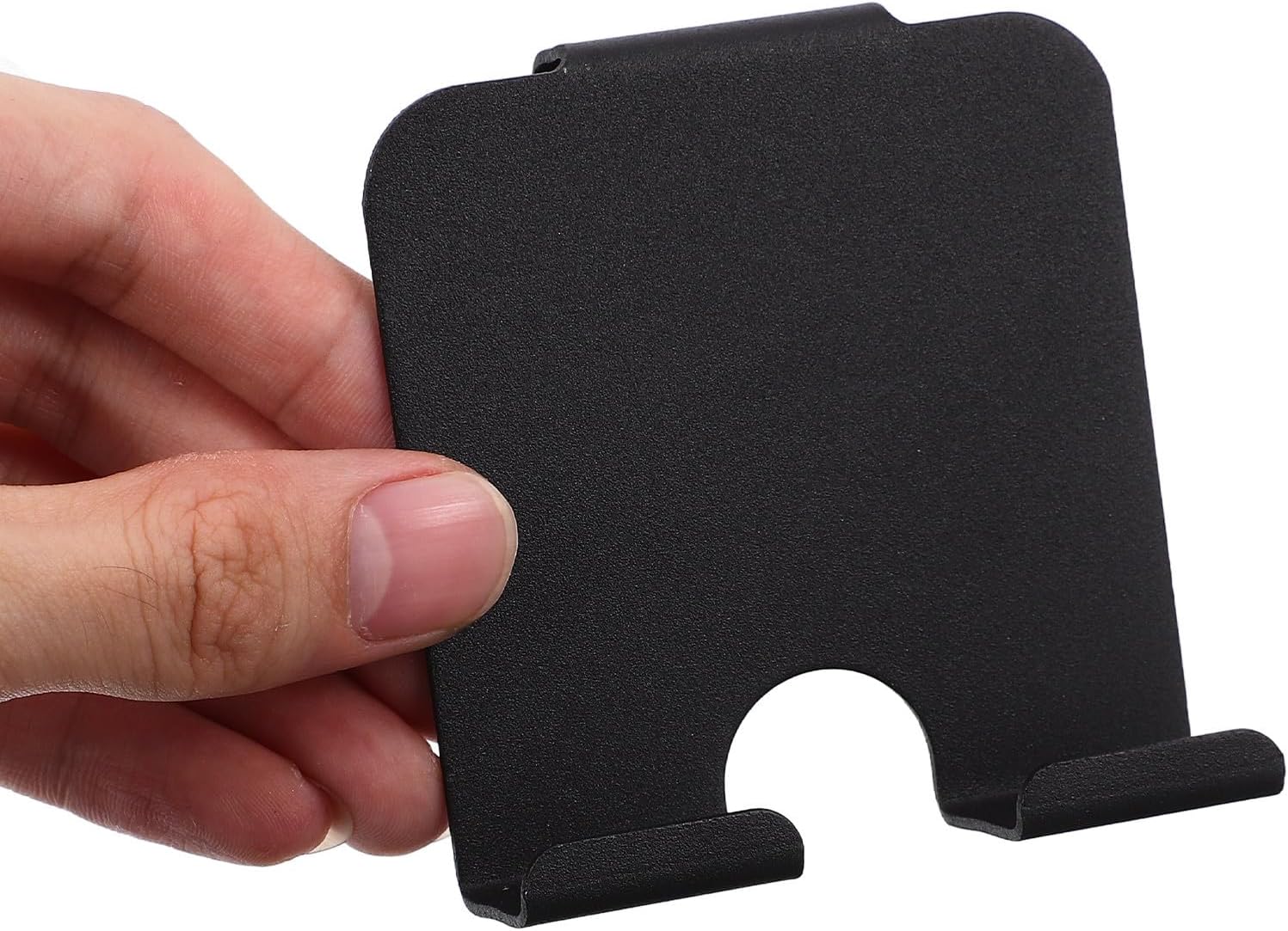 Kisangel Portable Iron Phone Stand for Phones and Tablets, Black image 3