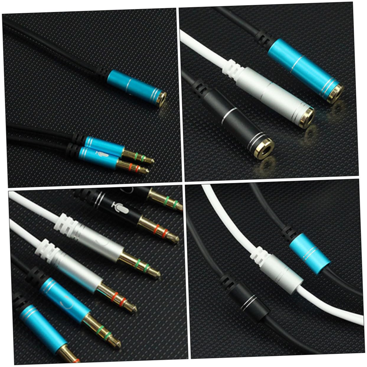 ABOOFAN 10pezzi Cavo Splitter Audio Per Microfono e Cuffie Adattatore Per Computer Con Doppi Jack Accessorio Versatile Per Smartphone e Tablet Colori
