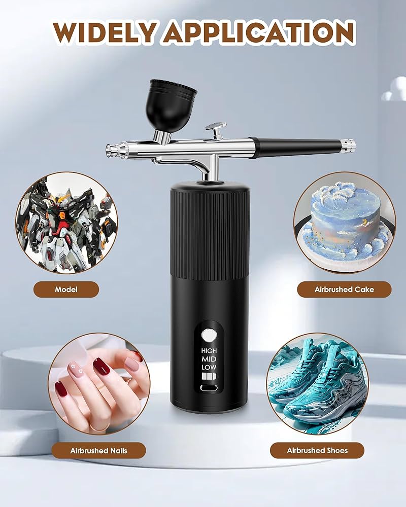 新品ネイルエアーブラシ＆コンプレッサーset Amazon.co.jp: コンプレッサー付きエアブラシキット - ネイル用
