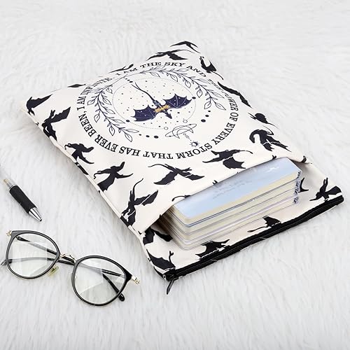 Miniatura 3 de ENSIANTH Regalo para lector de romance oscuro, funda de libro Dragon Rider para amantes del dragón, regalo violeta para lector de fantasía