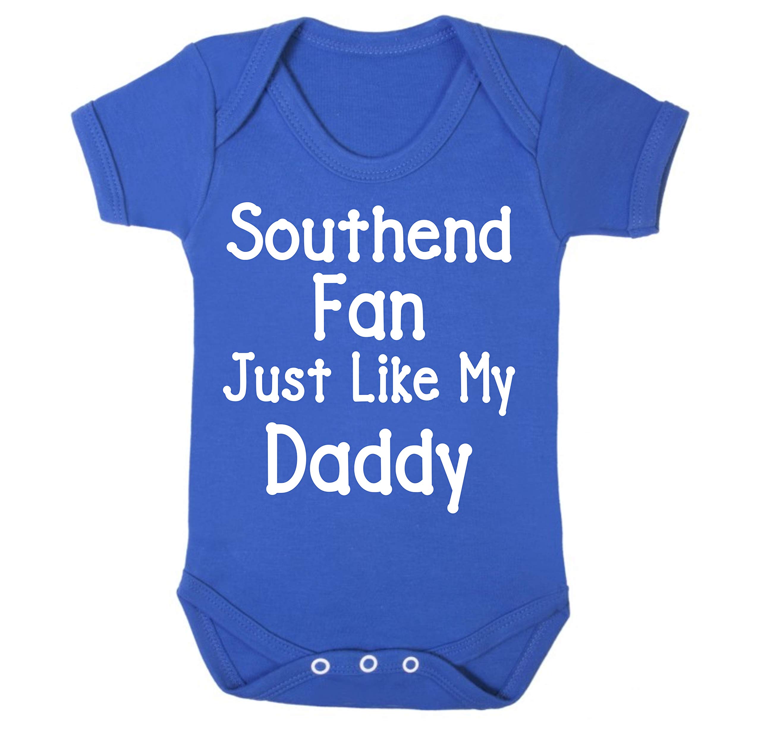 Southend Just Like Daddy Football Fan Baby Grow Vest Boy Girl Gift Romper Newborn Shower