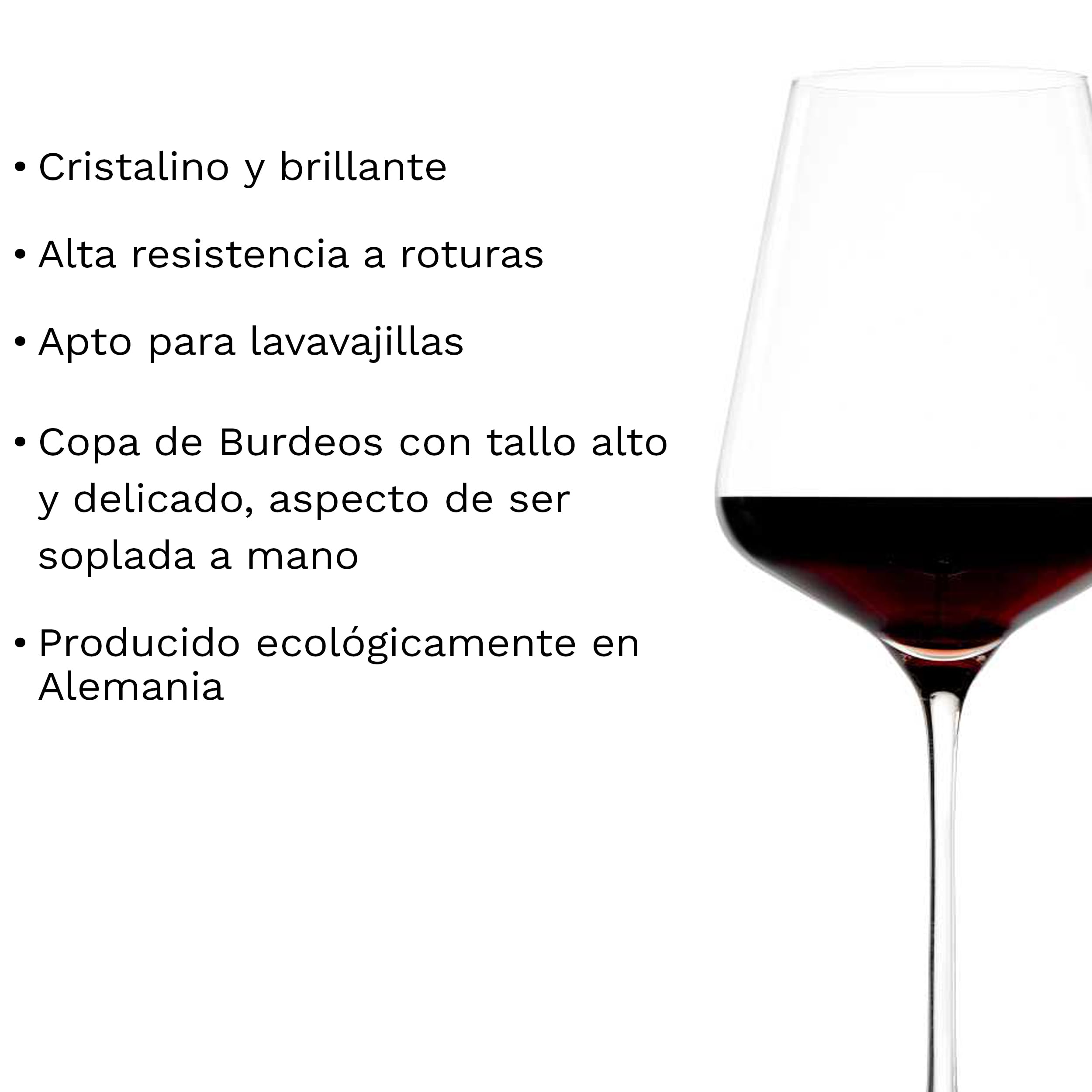 Stölzle Lausitz Copas de Bordeaux Quatrophil Set de 6, 645 ml – Elegantes Copas de Vino Tinto Ideales para Bordeaux – Aptas para Lavavajillas y Resistentes a Golpes