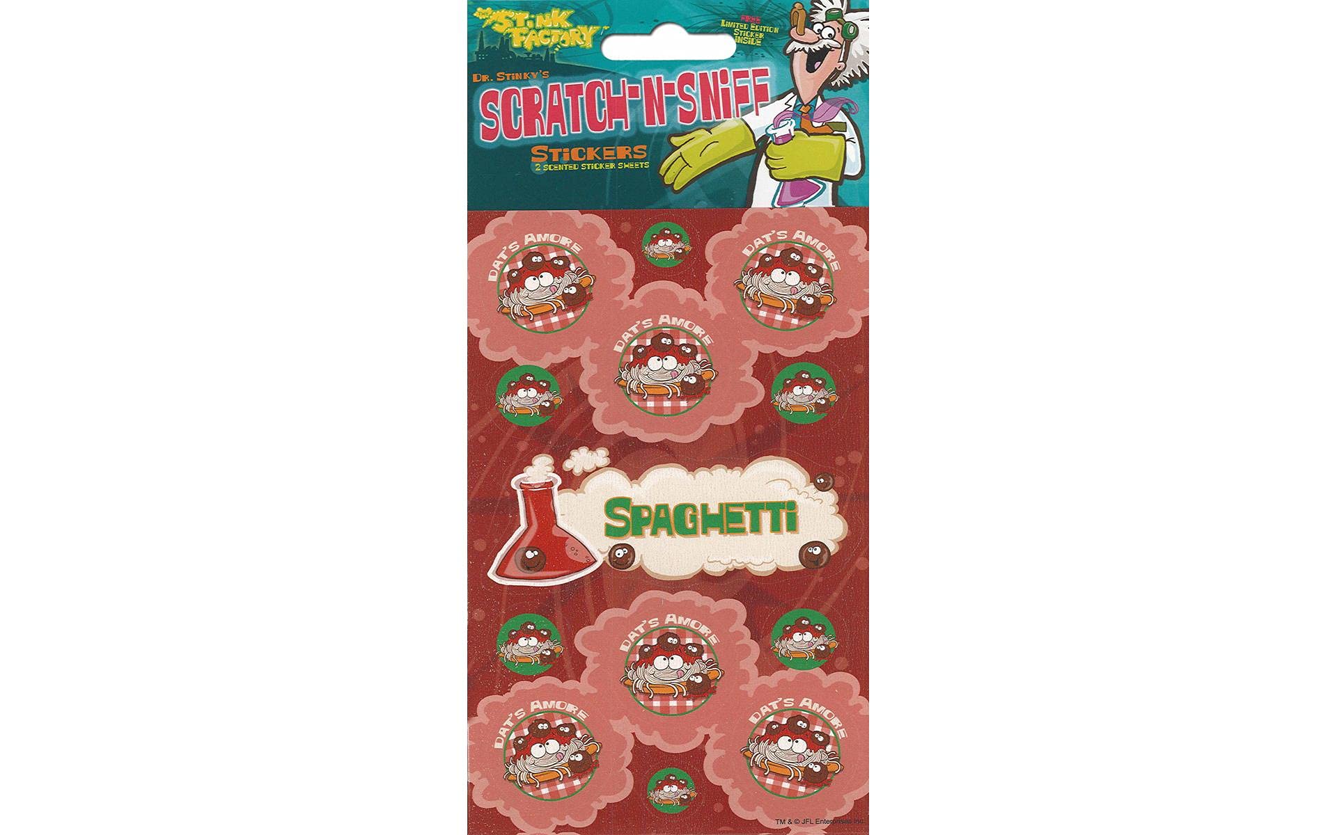 Dr. Stinky's Scratch N Sniff Stickers 5-Pack- Marshmallow, Hamburger, Cola, Fresh Bread, Baby Powder 135 stickers (Series 4)