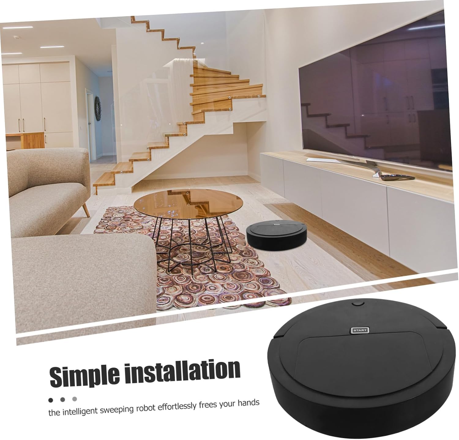 IMIKEYA Smart Automatic Sweeping Compact Design for Hard Floors and Carpets Cordless Strong Suction for PET Hair and Home Cleaning