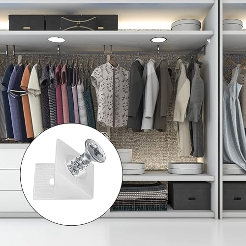 Miniatura 5 de 120 piezas de cuñas de cajón con tornillos, soportes de soporte inferior de cajón, cuñas de fijación de reparación, sujetadores de soporte de código