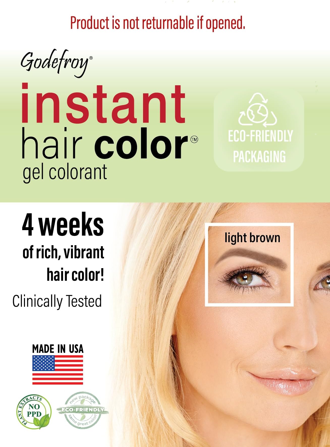 Godefroy Hair Color Tint Kit, Light Brown, 20 Applications