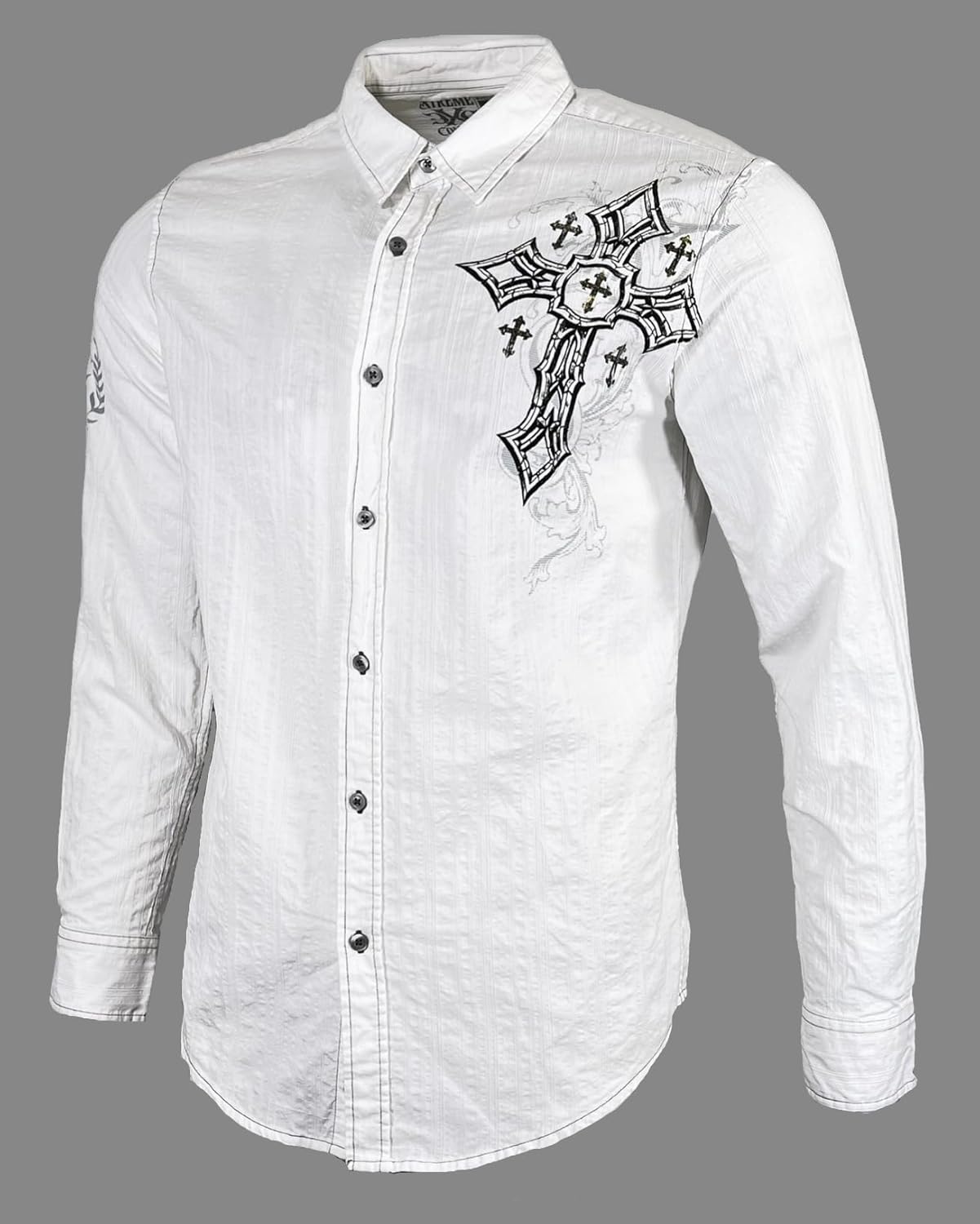 Xtreme Couture by Affliction Men's Button Down Shirt Darkness