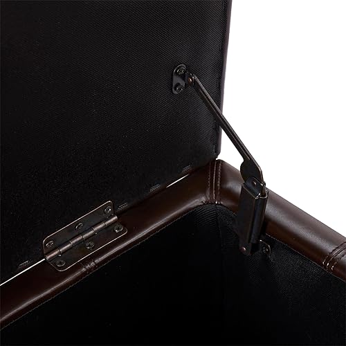 Miniatura 52 de HUIMO Otomana cuadrada de almacenamiento, mesa de centro otomana grande para sala de estar (gris oscuro) Gris oscuro,Negro,Marrón,Gris,Caqui,gris