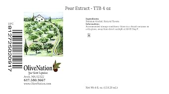 OliveNation Pear Flavor Extract TTB, PG Free, Natural - 4 fl oz