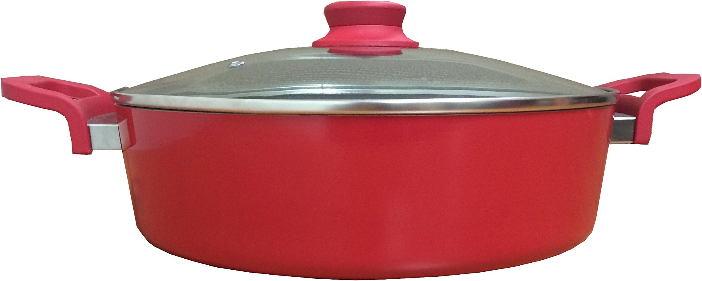 IMUSA Aaron Sanchez Arrocera and Guiso Pot, 5-Quart, Red