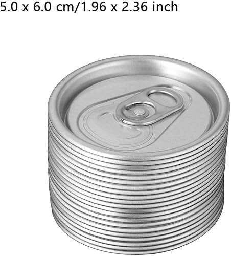 Miniatura 2 de Aislor Cubiertas para tapas de latas, cubierta protectora de anillo de extracción de latas de soda, tapa para bebidas plateadas, 20 unidades