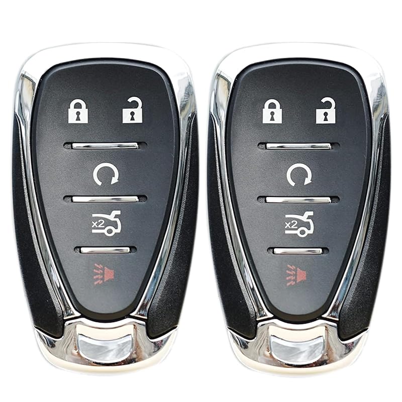 Kit com 2 Controles Remotos de Presença para Chevrolet Camaro, Malibu e Cruze, 5 Botões, HYQ4EA, 433 MHz