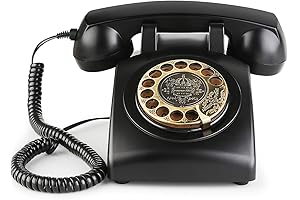 Sangyn Retro Bluetooth Home Phone with Old Fashioned Rotary Dial for Vintage and Stylish Decor