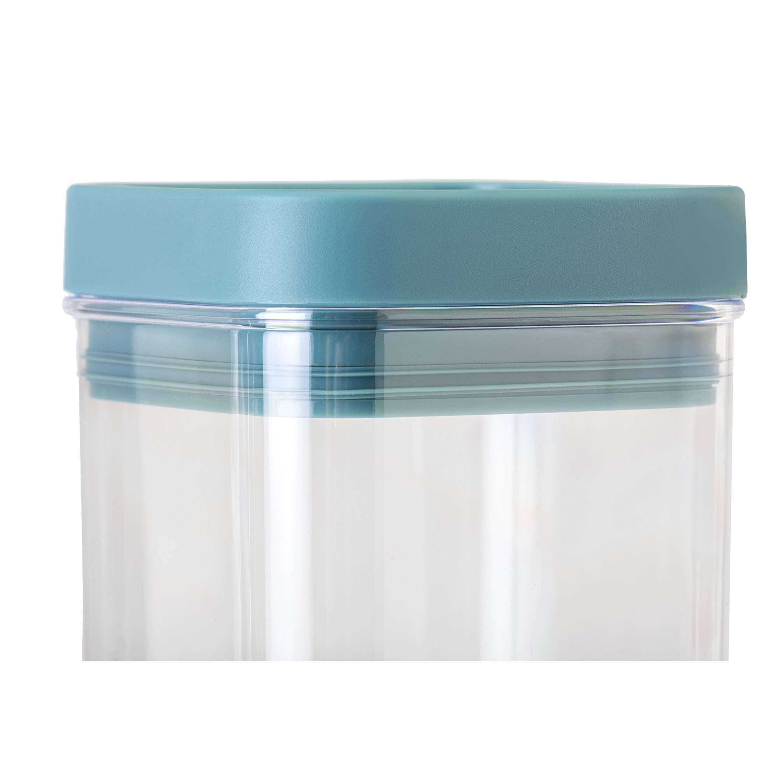 VIGAR - Set di 5 contenitori - 1,9 L + 1,2 L + 800 ml + 500 ml - Homey - Organizzatori ed ermetici con silicone - Con plastica priva di BPA - Blu, Grigio e Rosa