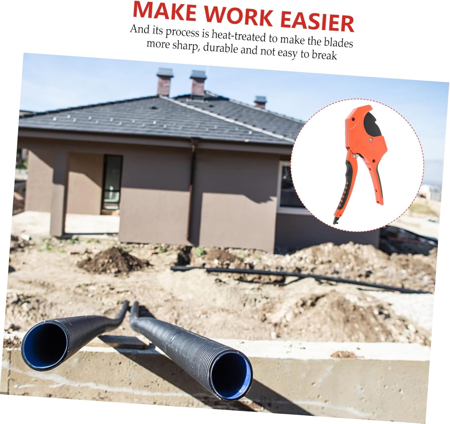 Portable Pipe Cutting Machine Pipe Cutter Alternative Ratcheting Hose Cutters for Pvc Ppr Pex Tubing Hose Cutting Easy Storage