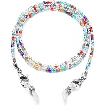 humlbird Mask Lanyard Eyeglasses Chain Healing Crystal Beaded Sunglasses Chains with Pearl for Women