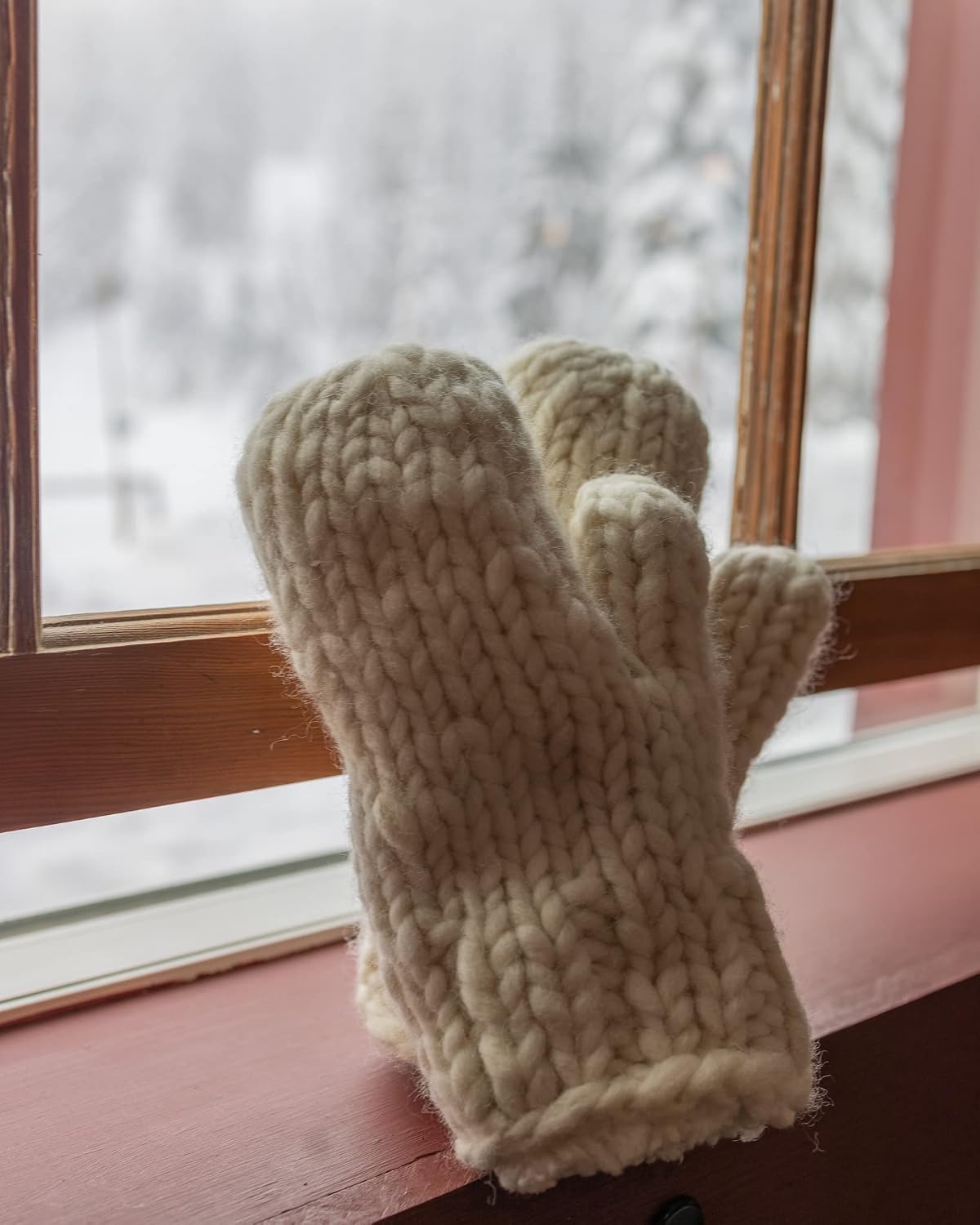 Tibetan Socks Hand Knit Wool Sherpa Fleece Lined Mittens