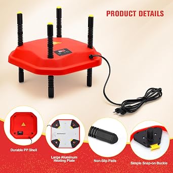 Chick Brooder Heating Plate, 30W Chick Heater with Adjustable Temperature 10-70°C, Height & Angle Adjustable Brooder Plate, Heat Lamp Alternative for Chicks, Ducks & Geese