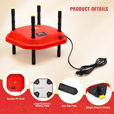 Chick Brooder Heating Plate, 30W Chick Heater with Adjustable Temperature 10-70°C, Height & Angle Adjustable Brooder Plate, Heat Lamp Alternative for Chicks, Ducks & Geese