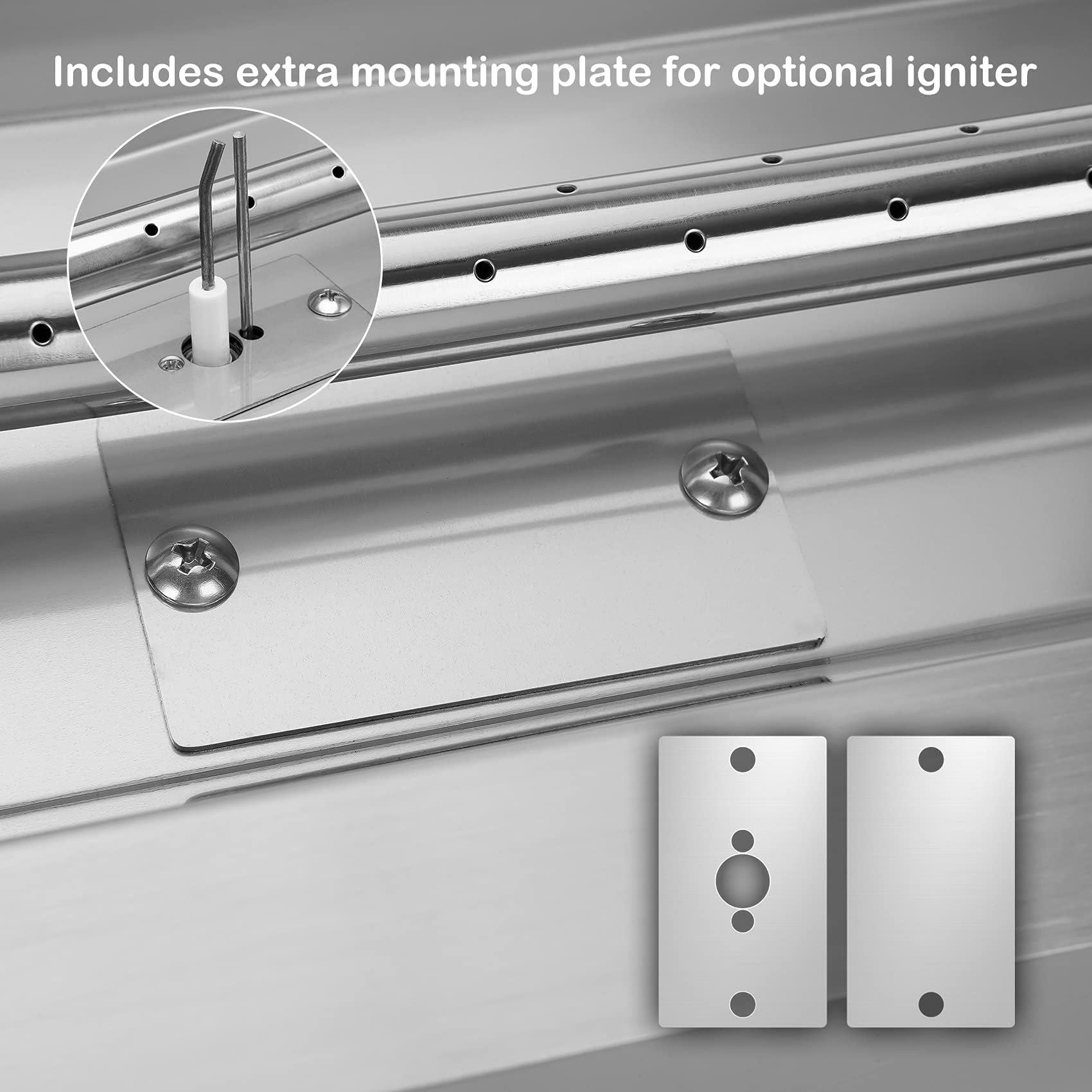 Kit braciere a gas, rettangolare, con accessori completi, uscita 150.000 BTU per patio esterno e cortile
