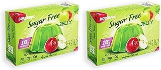 جيلي بوب بيك خالي من السكر وصديق للكيتو مكون من 72 سعرة حرارية 18 جم بروتين 0 جم كربوهيدرات 0 جم دهون بنكهة التفاح لصنع 523 جم جيلي لذيذ من ادفانسد سبورتس نيوترشن، (2 قطعة)