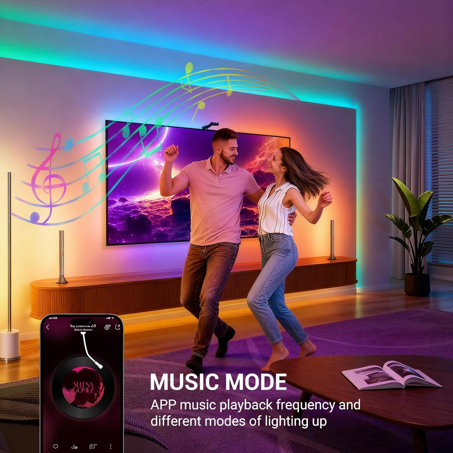 Rgbw Cob Led Strip Light 5 Wires, 16.4ft 12mm Cuttable Tight Segment 896chips Dotless Color Changing Lights,5 Pins 24V Rgb & White Led Strip Lights For Living Room,Corridor(No Adaptor No Controller)