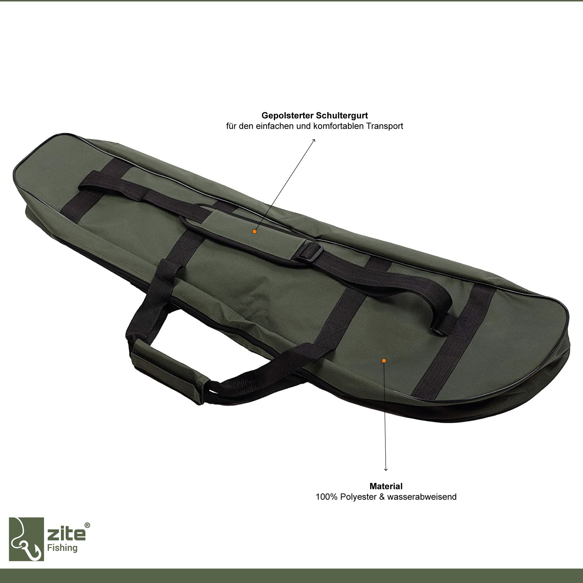 Zite Fishing Angelset Forellen Angeln / 2 Teleskopruten 2,40m / 2 Angelrollen mit Schnur Bespult + Alu-Ersatzspulen / 1 Angelruten Rutentasche 100cm