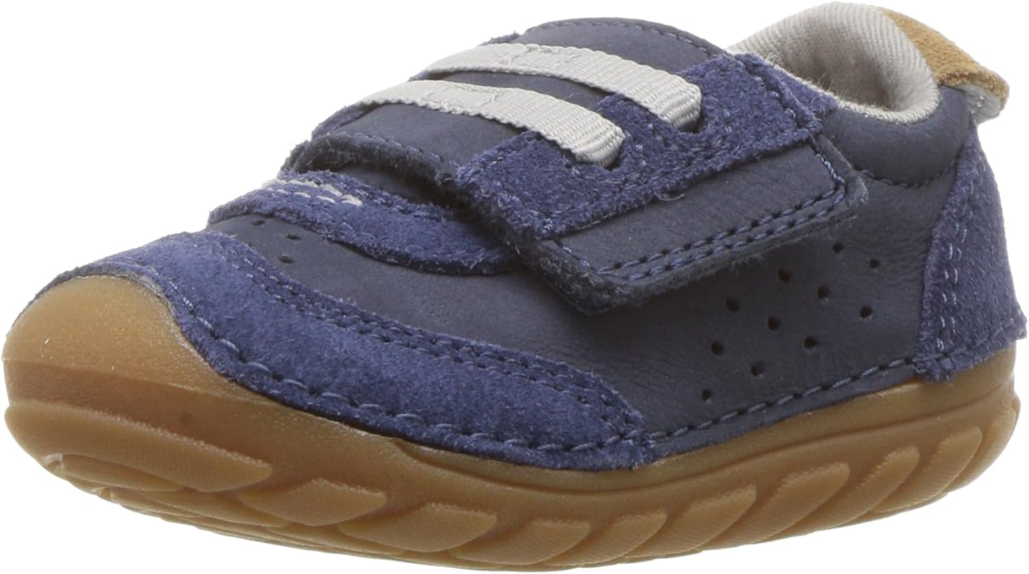 Stride Rite Baby-Boy's Soft Motion Wyatt Sneaker, Navy, 3 XW US Infant